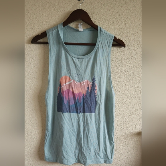 Mint green muscle tank - Picture 3 of 6